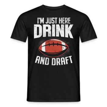 Je suis juste là pour boire et rédiger un fantasme amusant de FFL - T-shirt homme - noir - Devant - AI Model Male 178 light (178cm)