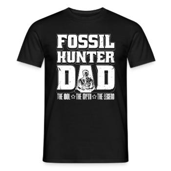 Fossil Hunter Dad The Idol The Myth Paleontologist - Men's T-Shirt - black - Front - AI Model Male 178 light (178cm)