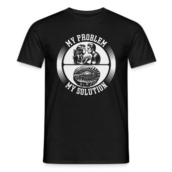 Chasseur de fossiles Mon problème Mon pictogramme Papa Maman - T-shirt homme - noir - Devant - AI Model Male 178 light (178cm)