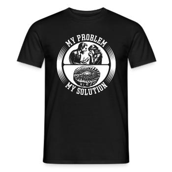 Chasseur de fossiles Mon problème Mon pictogramme Maman Papa - T-shirt homme - noir - Devant - AI Model Male 178 light (178cm)