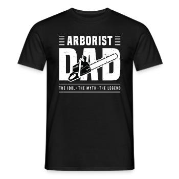 Arboriste Papa L’idole Le mythe Le chirurgien des arbres - T-shirt homme - noir - Devant - AI Model Male 178 light (178cm)