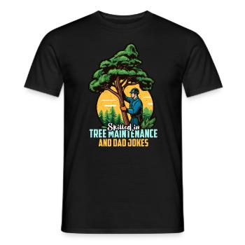 Arborist Skilled In Tree Maintenance Forest Worker - Men's T-Shirt - black - Front - AI Model Male 178 light (178cm)