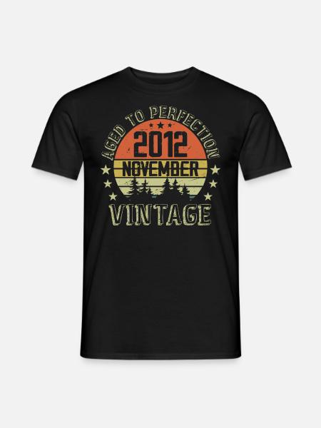Geburtstag November 2012 Vintage November Geschenk - Männer T-Shirt - Schwarz