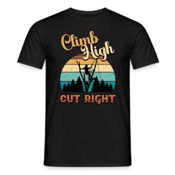 Arboriculteur Grimper Coupe Haute Droite Arboriculteur - T-shirt homme - noir - Devant - AI Model Male 178 light (178cm)