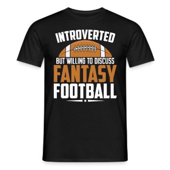 Introverti mais prêt à discuter de fantaisie amusante - T-shirt homme - noir - Devant - AI Model Male 178 light (178cm)