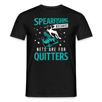 Spearfishing Because Nets Are Fisherman Freedive - Männer T-Shirt - Schwarz - Vorne - AI Model Male 178 light (178cm)
