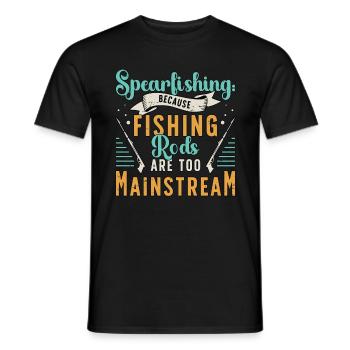 Spearfishing Because Fishing Rods Fishing Lover - Männer T-Shirt - Schwarz - Vorne - AI Model Male 178 light (178cm)