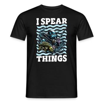 Chasse sous-marine I Spear Things Freedive Spearfisher - T-shirt homme - noir - Devant - AI Model Male 178 light (178cm)