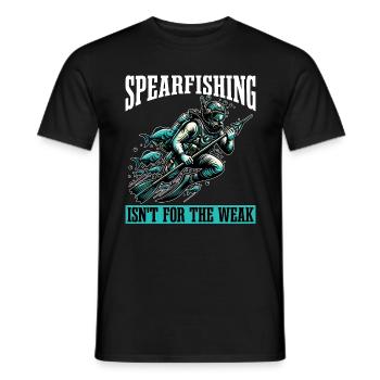 La chasse sous-marine n’est pas pour les amateurs de pêche faibles - T-shirt homme - noir - Devant - AI Model Male 178 light (178cm)