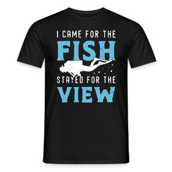 Snorkeling I Came For The Fish Stayed For Diving - Men's T-Shirt - black - Front - AI Model Male 178 light (178cm)