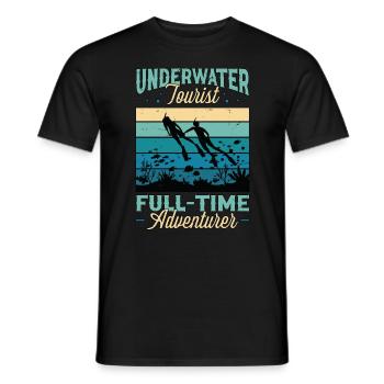 Snorkeling Underwater Tourist Full-Time Swimmer - Men's T-Shirt - black - Front - AI Model Male 178 light (178cm)