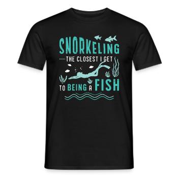 Snorkeling The Closest I Get To Being Scuba Diving - Men's T-Shirt - black - Front - AI Model Male 178 light (178cm)