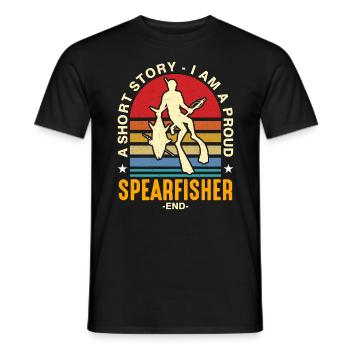 Chasse sous-marine Une nouvelle Je suis un pêcheur fier - T-shirt homme - noir - Devant - AI Model Male 178 light (178cm)