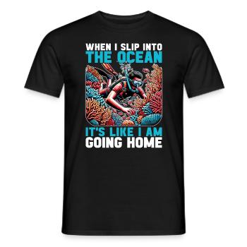 Snorkeling When I Slip Into The Marine Biologist - Men's T-Shirt - black - Front - AI Model Male 178 light (178cm)