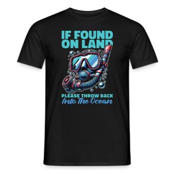 Snorkeling If Found On Land Please Scuba Diving - Men's T-Shirt - black - Front - AI Model Male 178 light (178cm)
