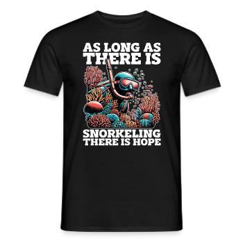 Snorkeling As Long As There Is Marine Biologist - Men's T-Shirt - black - Front - AI Model Male 178 light (178cm)