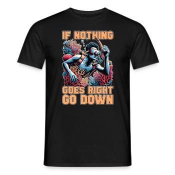 Snorkeling If Nothing Goes Right Go Scuba Diving - Men's T-Shirt - black - Front - AI Model Male 178 light (178cm)