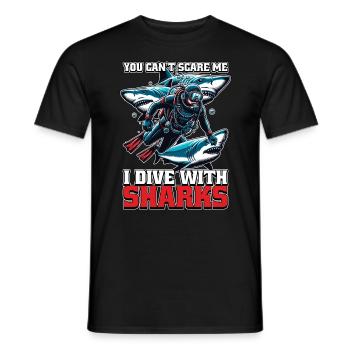 Plongée sous-marine Vous ne pouvez pas me faire peur Nageur de plongée en apnée - T-shirt homme - noir - Devant - AI Model Male 178 light (178cm)