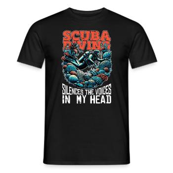 La plongée sous-marine fait taire les voix Sports nautiques - T-shirt homme - noir - Devant - AI Model Male 178 light (178cm)