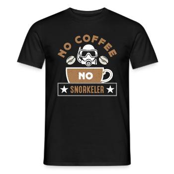 Snorkeling No Coffee No Swimming Coffee Lover - Men's T-Shirt - black - Front - AI Model Male 178 light (178cm)