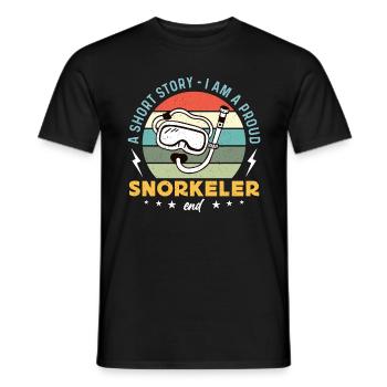 Snorkeling A Short Story I Am A Proud Swimmer - Men's T-Shirt - black - Front - AI Model Male 178 light (178cm)