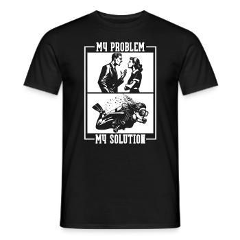 Plongée sous-marine Mon problème Mon pictogramme Maman Snorkeler - T-shirt homme - noir - Devant - AI Model Male 178 light (178cm)