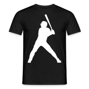 Baseball Batter Spieler Sport Geschenk - Männer T-Shirt - Schwarz - Vorne - AI Model Male 178 light (178cm)