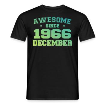 Geburtstag Dezember 1966 - Geschenk Dezember 1966 - Männer T-Shirt - Schwarz - Vorne - AI Model Male 178 light (178cm)