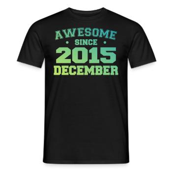Anniversaire Décembre 2015 - Cadeau Decembre 2015 - T-shirt homme - noir - Devant - AI Model Male 178 light (178cm)