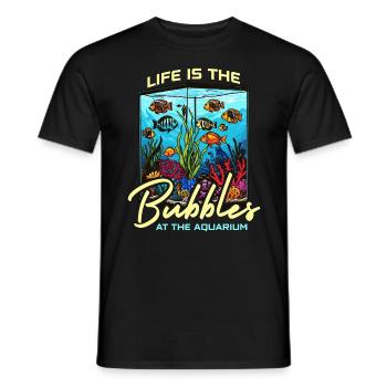 Passionné d’aquariophile Life Is The Bubbles Fishkeeper - T-shirt homme - noir - Devant - AI Model Male 178 light (178cm)