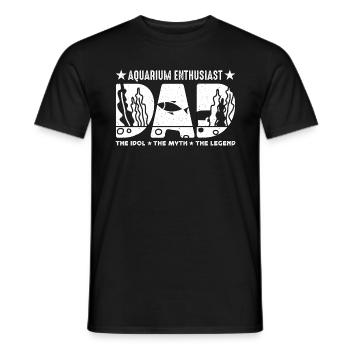 Aquarium Enthusiast Dad The Idol The Fishkeeper - Men's T-Shirt - black - Front - AI Model Male 178 light (178cm)