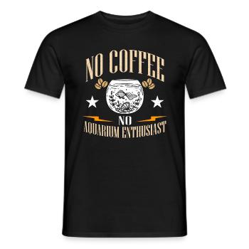 Passionné d’aquarium Pas de café pas de café Aquascape - T-shirt homme - noir - Devant - AI Model Male 178 light (178cm)