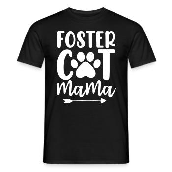 Foster Cat Mama Save Animal Advocate Funny Kitten - Men's T-Shirt - black - Front - AI Model Male 178 light (178cm)