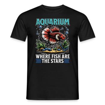 Aquarium Where Fish Are The Stars Fishkeeping - Männer T-Shirt - Schwarz - Vorne - AI Model Male 178 light (178cm)