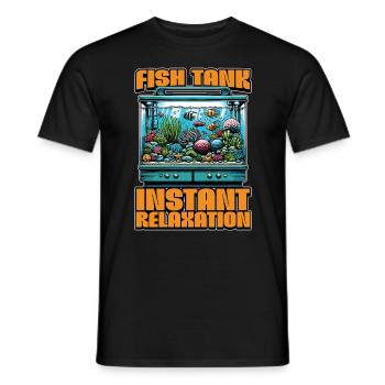 Aquarium Enthusiast Fish Tank Instant Fish Lover - Men's T-Shirt - black - Front - AI Model Male 178 light (178cm)
