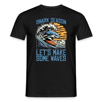 Shark Hunting Shark Season Let's Fossil Hunting - Men's T-Shirt - black - Front - AI Model Male 178 light (178cm)