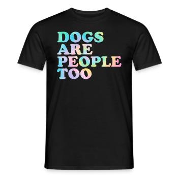 Les chiens sont des gens trop drôle Chien de sauvetage Tie Dye - T-shirt homme - noir - Devant - AI Model Male 178 light (178cm)