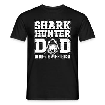 Shark Hunter Dad The Idol The Myth Fossil Hunter - Men's T-Shirt - black - Front - AI Model Male 178 light (178cm)