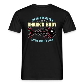 Shark Hunting The Only Bones In A Paleontologist - Männer T-Shirt - Schwarz - Vorne - AI Model Male 178 light (178cm)