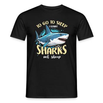 Shark Hunting To Go To Sleep I Fossil Hunting - Männer T-Shirt - Schwarz - Vorne - AI Model Male 178 light (178cm)