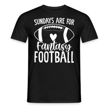 Le dimanche, c’est pour le Fantasy Football Commish FFL - T-shirt homme - noir - Devant - AI Model Male 178 light (178cm)