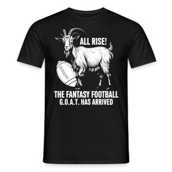 All Rise The Fantasy Football GOAT FFL Champion - T-shirt homme - noir - Devant - AI Model Male 178 light (178cm)