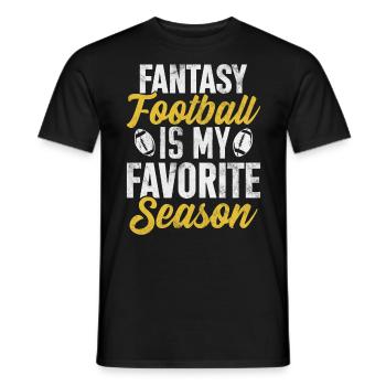 Fantasy Football est ma saison préférée Funny FFL - T-shirt homme - noir - Devant - AI Model Male 178 light (178cm)