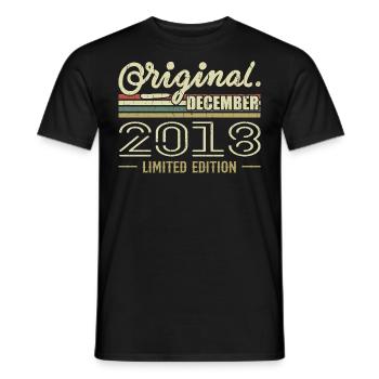 December 2018 birthday December 2018 December - Men's T-Shirt - black - Front - AI Model Male 178 light (178cm)