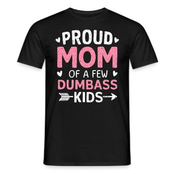 Stolze Mutter Von Ein Paar Dummen Kindern Lustiger Mütter-Witz - Männer T-Shirt - Schwarz - Vorne - AI Model Male 178 light (178cm)