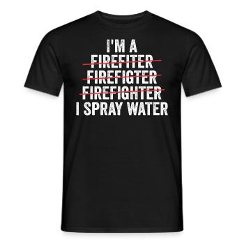 i'm a firefighter - T-shirt homme - noir - Devant - AI Model Male 178 light (178cm)