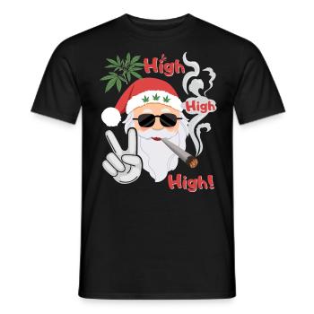 Santa Claus Weihnacht Geschenkidee - Männer T-Shirt - Schwarz - Vorne - AI Model Male 178 light (178cm)
