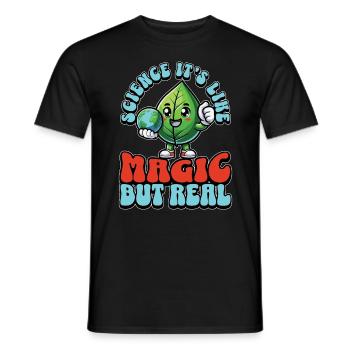 Environmental Science It's Like Magic Biologist - Men's T-Shirt - black - Front - AI Model Male 178 light (178cm)