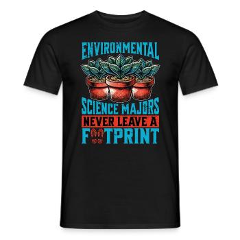 Environmental Science Majors Environmentalist - Men's T-Shirt - black - Front - AI Model Male 178 light (178cm)