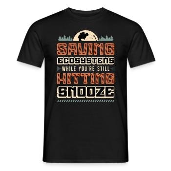 Sciences de l’environnement Sauver les écosystèmes Scientifique - T-shirt homme - noir - Devant - AI Model Male 178 light (178cm)